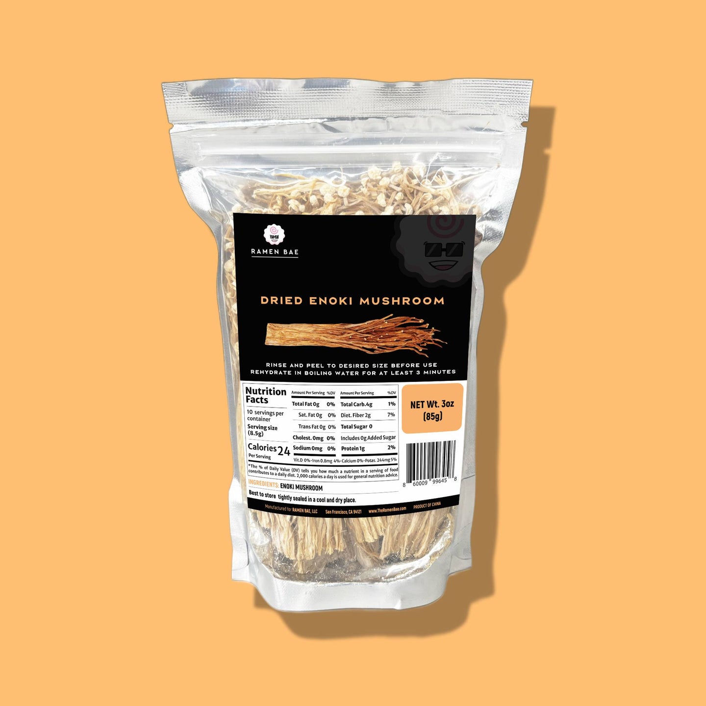 Enoki Mushroom - 3 OZ