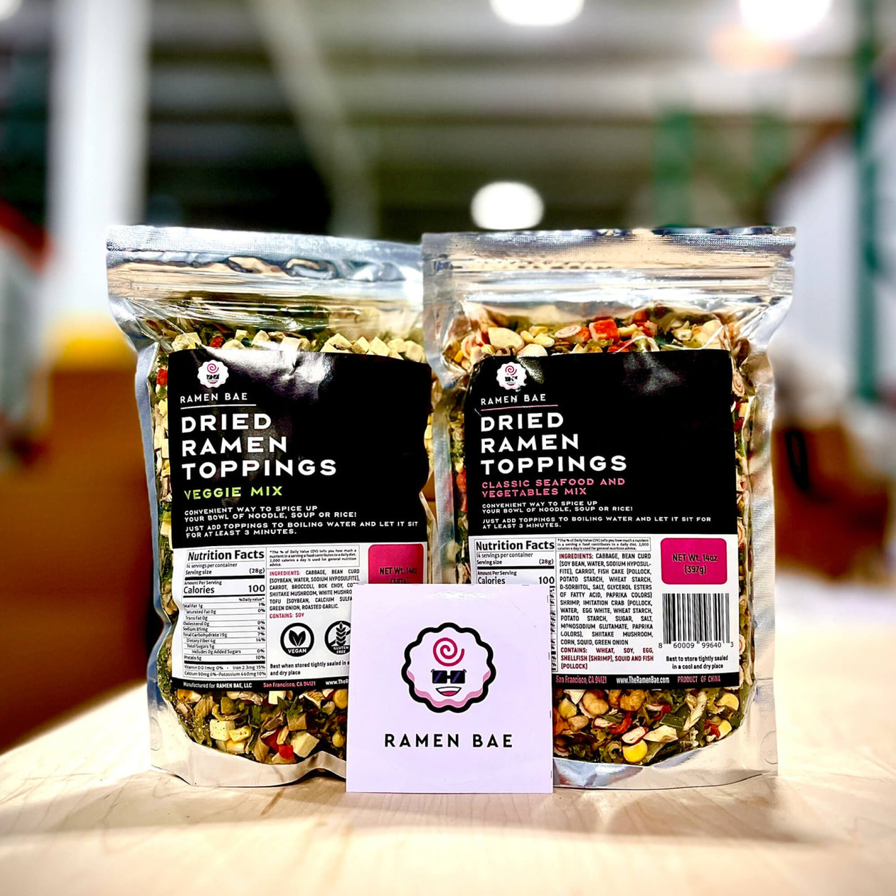 Dried Ramen toppings Classic Seafood and Vegetables Mix