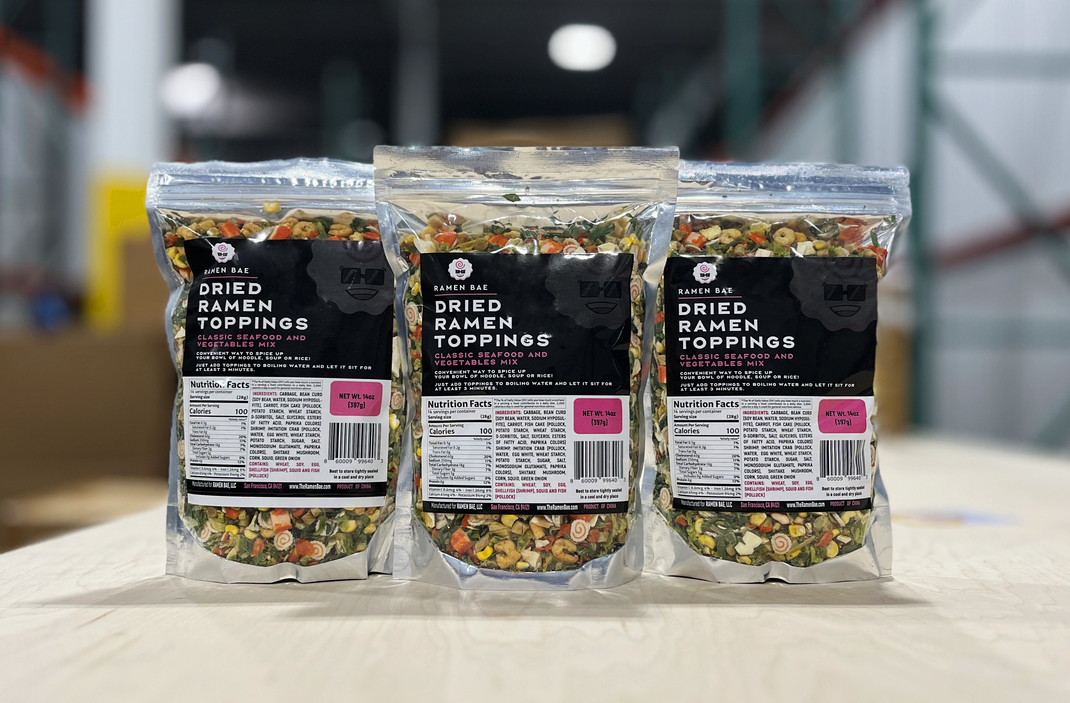 Dried Ramen toppings Classic Seafood and Vegetables Mix The Ramen Bae