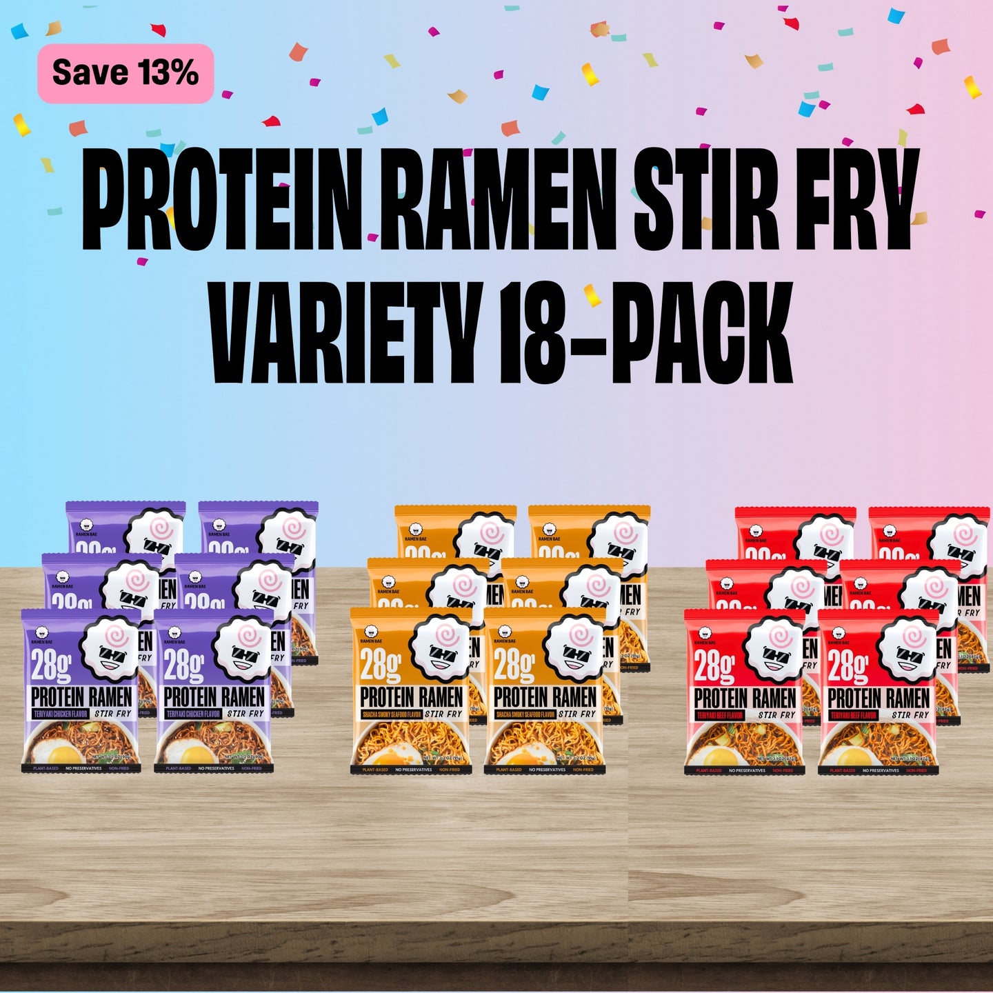 Protein Ramen Stir Fry Variety 18-Pack
